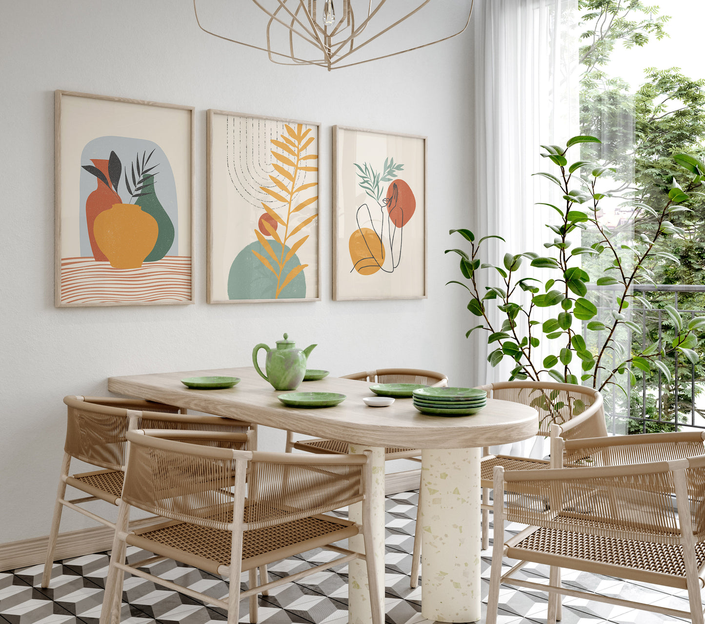 Boho Wall Art Set of 6-14