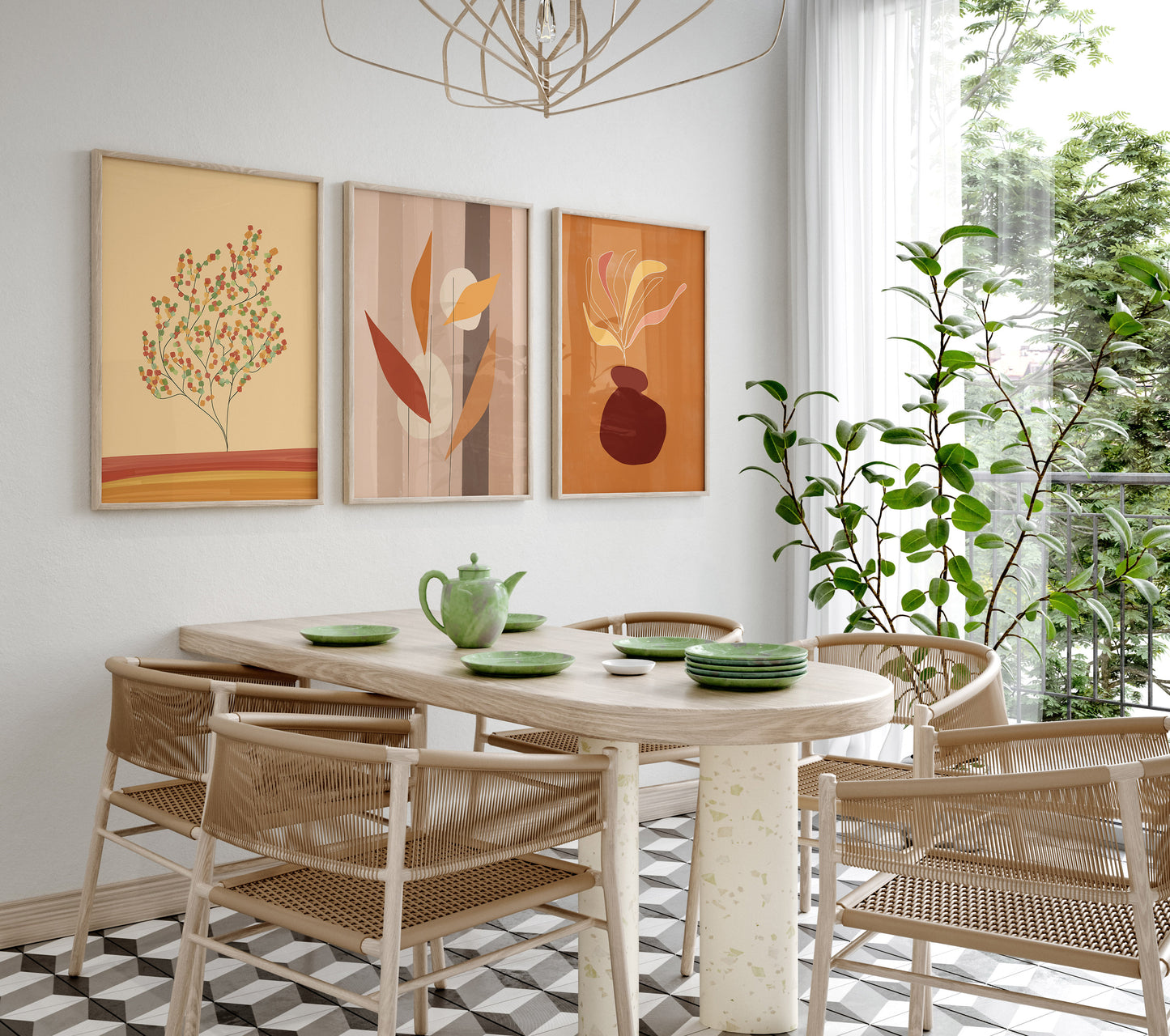 Boho Wall Art Set of 6-21