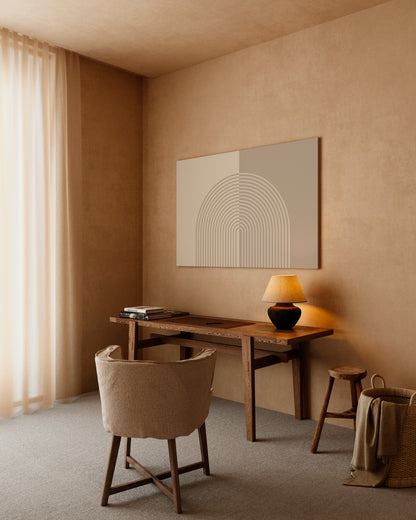 Boho Beige Abstract Wall Art Set, Scandinavian Apartment Decor, Digital Download, 3 Pieces of Modern Geometric Posters