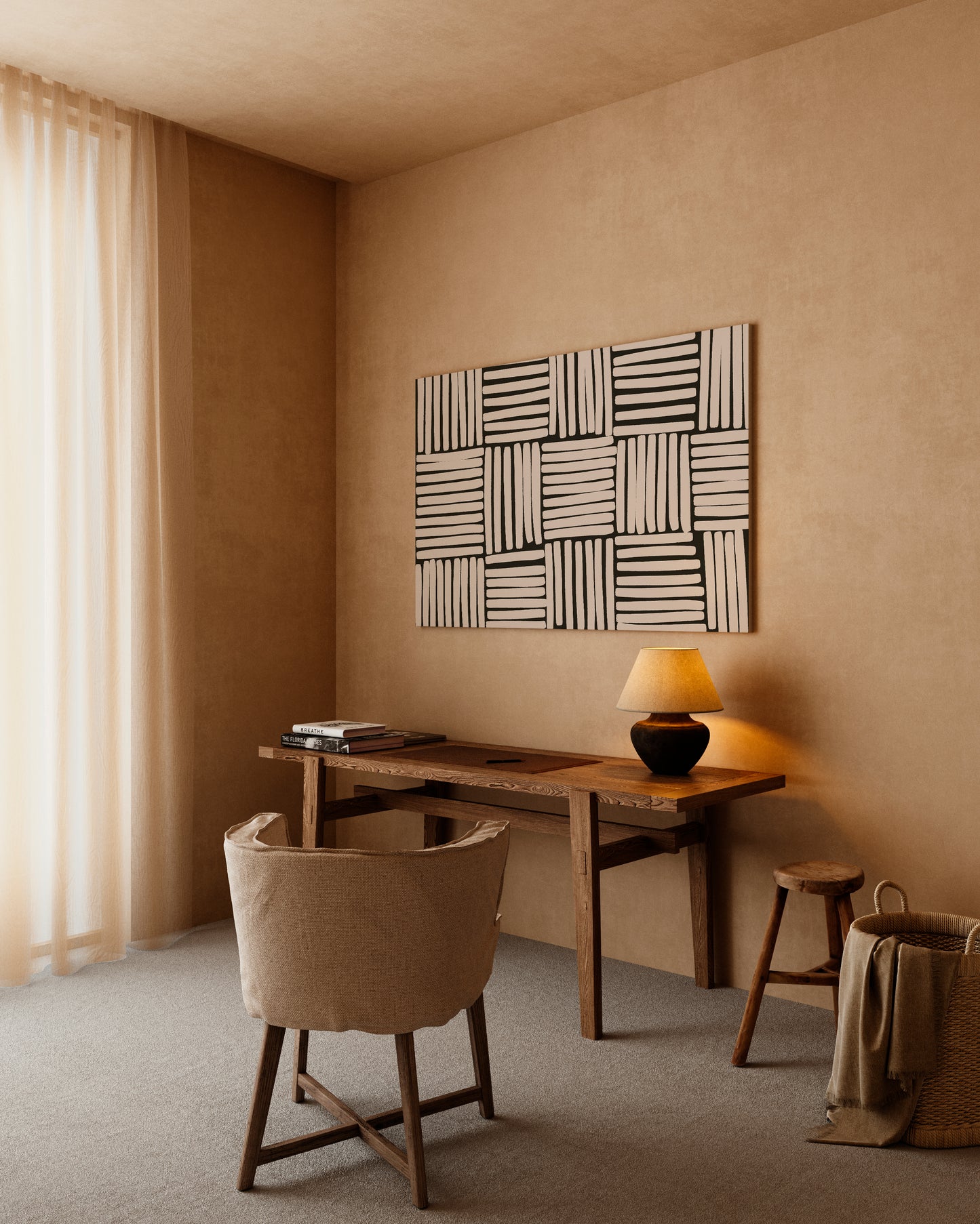 Black and Beige Japandi Wall Art Set, Digital Download Boho Abstract Artworks, Set of 3 Posters, Wabi Sabi Apartment Decor, Nordic Art Prints