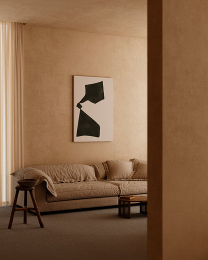 Black and Beige Japandi Wall Art Set, Digital Download Boho Abstract Artworks, Set of 3 Posters, Wabi Sabi Apartment Decor, Nordic Art Prints