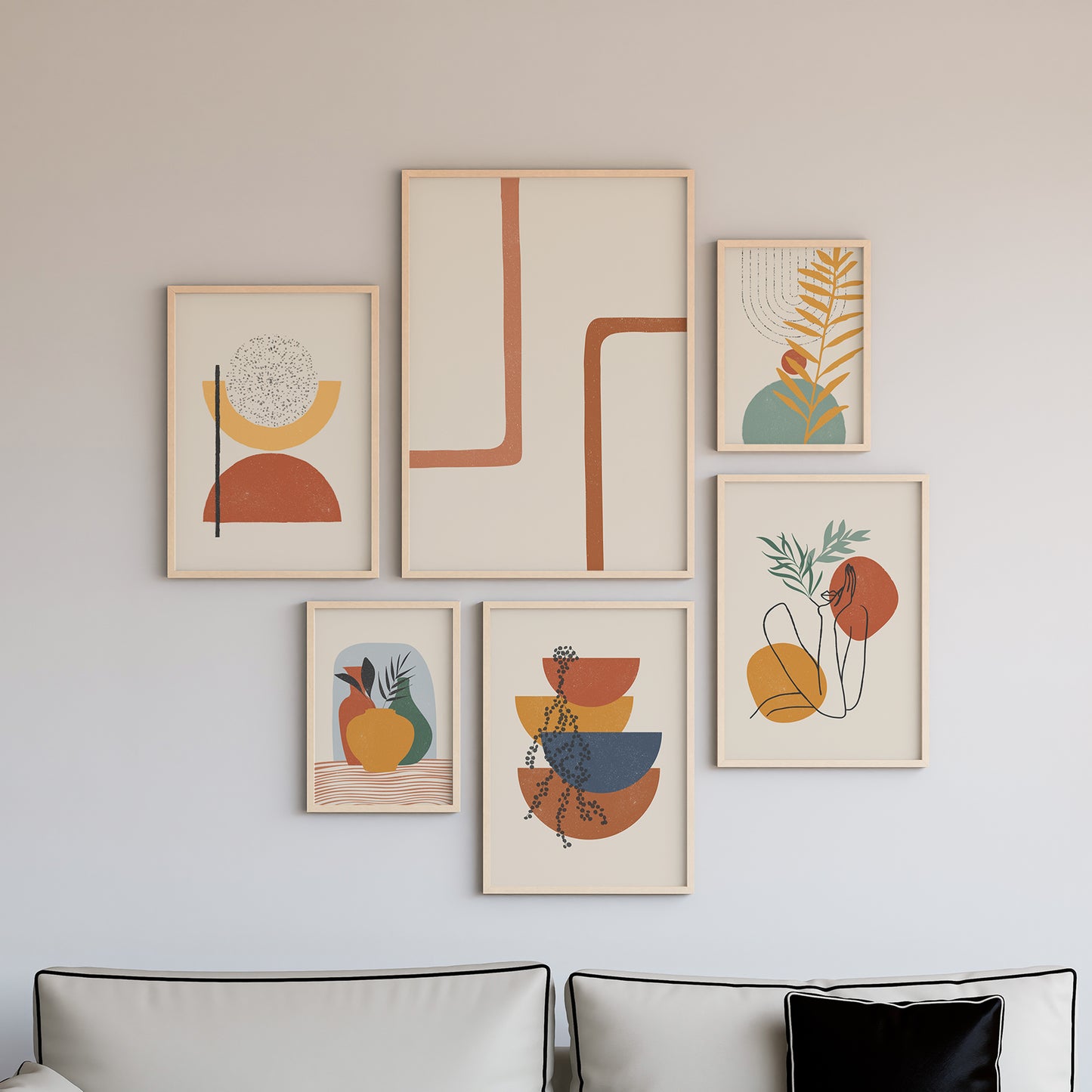 Boho Wall Art Set of 6-14