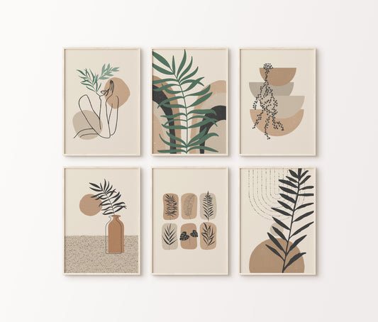 Boho Wall Art Set of 6-3