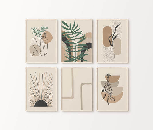 Boho Wall Art Set of 6 -2