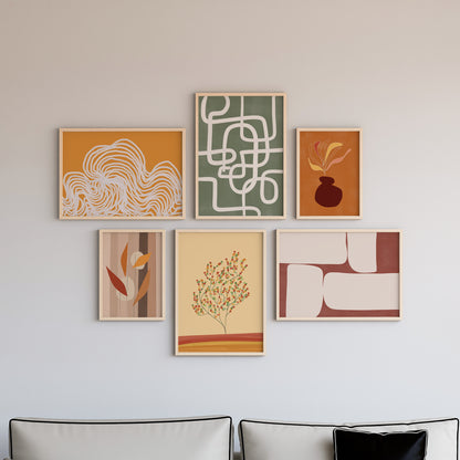 Boho Wall Art Set of 6-21