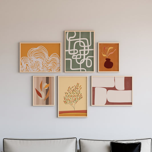 Boho Wall Art Set of 6-21