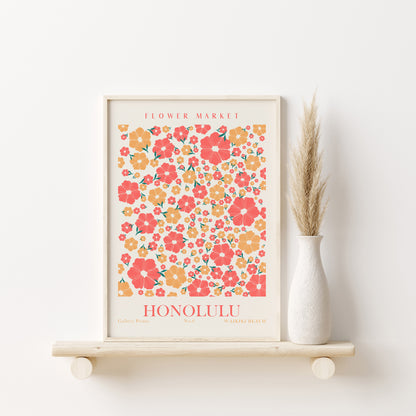 Flower Market Wall Art Set of 9 Art Prints, Modern Floral Wall Decor, Digital Download