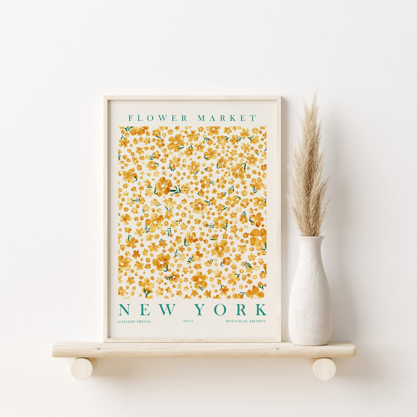 Flower Market Wall Art Set of 6, Digital Download Floral Apartment Decor, Madrid, London, Honolulu Prints