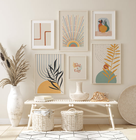 Boho Wall Art Set of 6-5