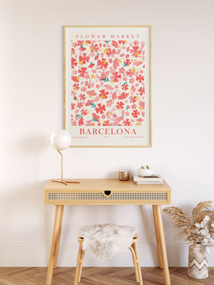 Modern Flower Living Room Decor, Flower Market Wall Art Set, 6 Pieces of Botanical Posters, Digital Download Floral Prints