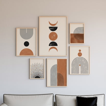 Boho Wall Art Set of 6-17