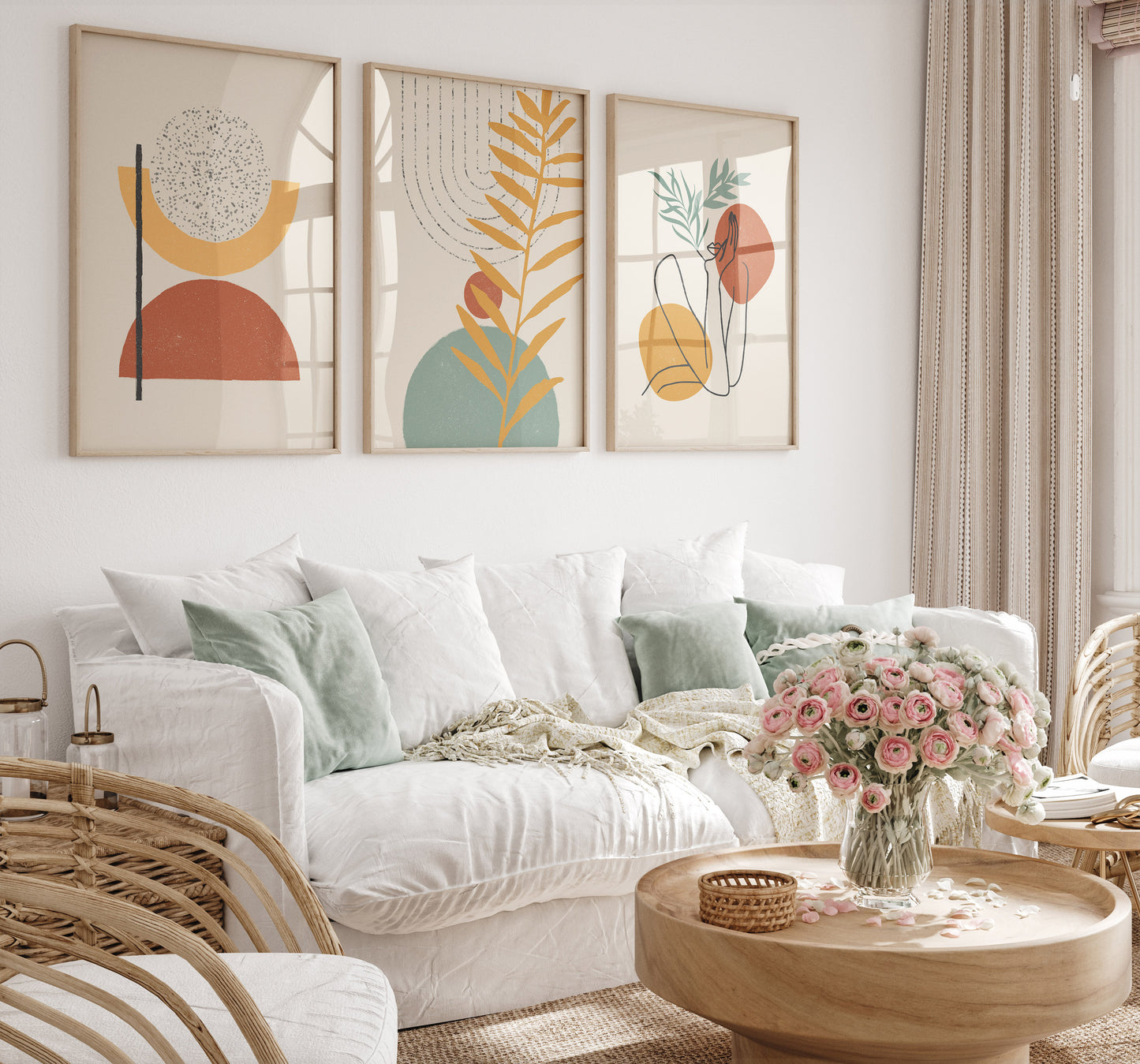 Boho Wall Art Set of 6-14