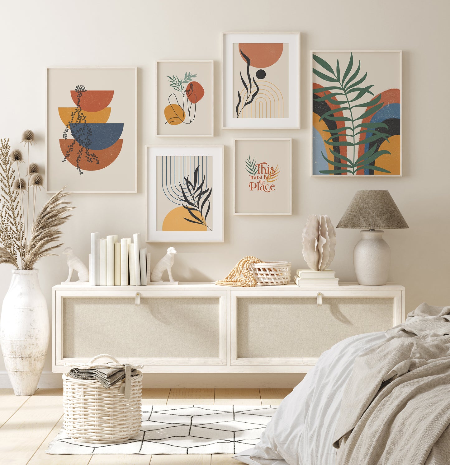 Boho Wall Art Set of 6-4