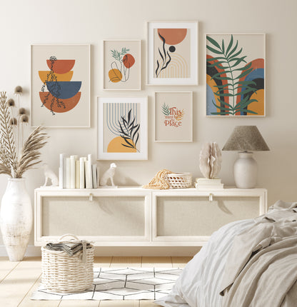 Boho Wall Art Set of 6-4