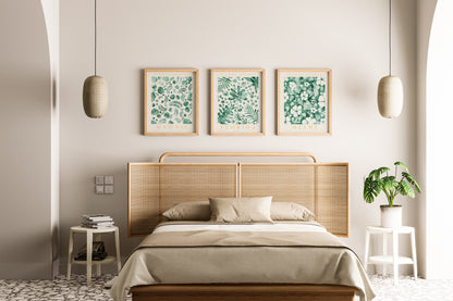 Tropical Flower Market Wall Art Set, Digital Download Flower Home Decor, Miami, Hawaii, Florida Posters, Set of 3 Art Prints