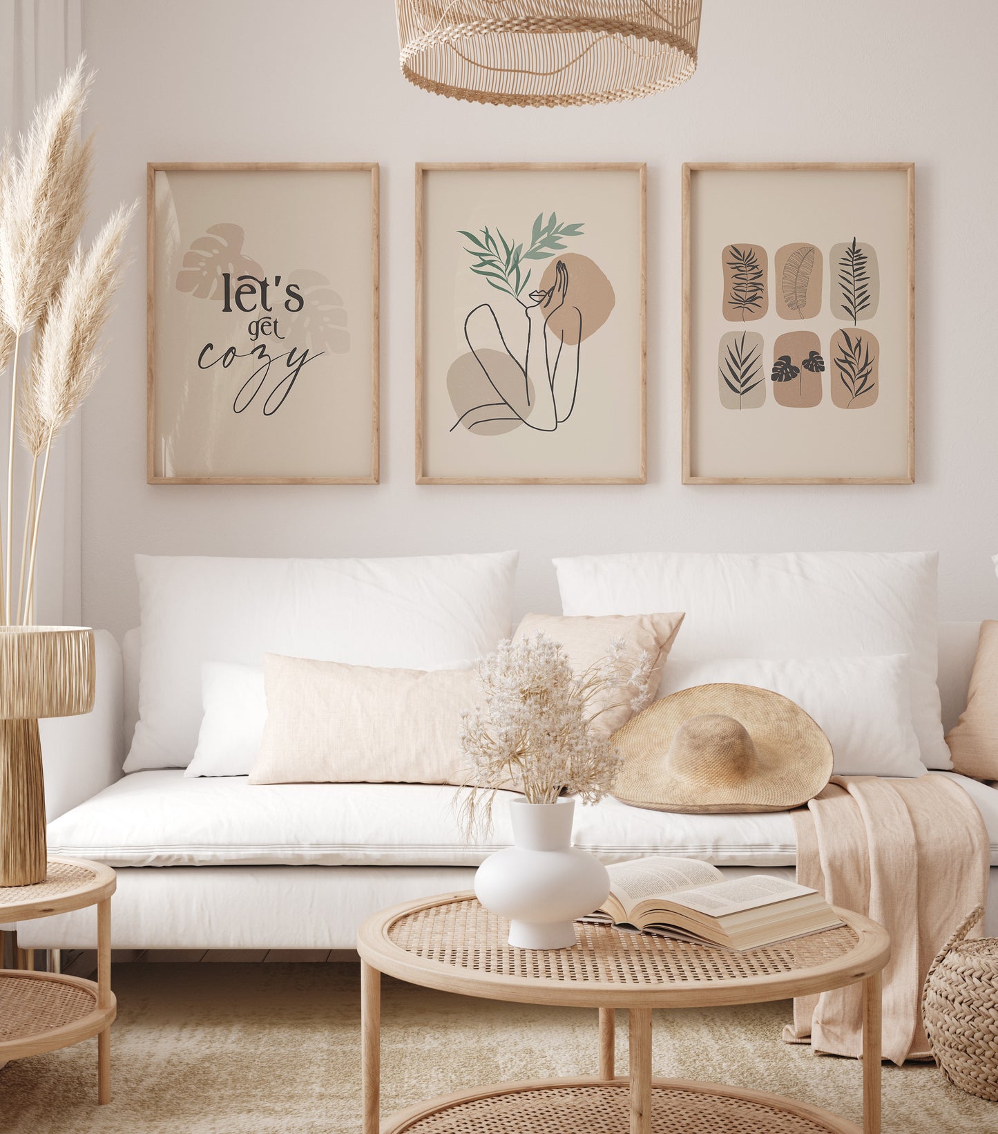 Bohemian Wall Decor Set of 3 Digital Download Prints