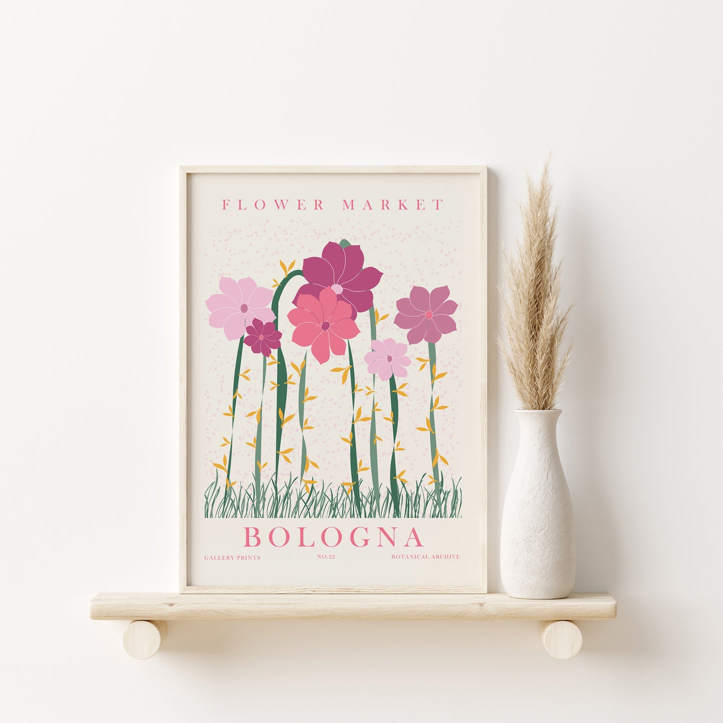 Set of 9 Flower Wall Art, Flower Market Home Decor, Digital Download