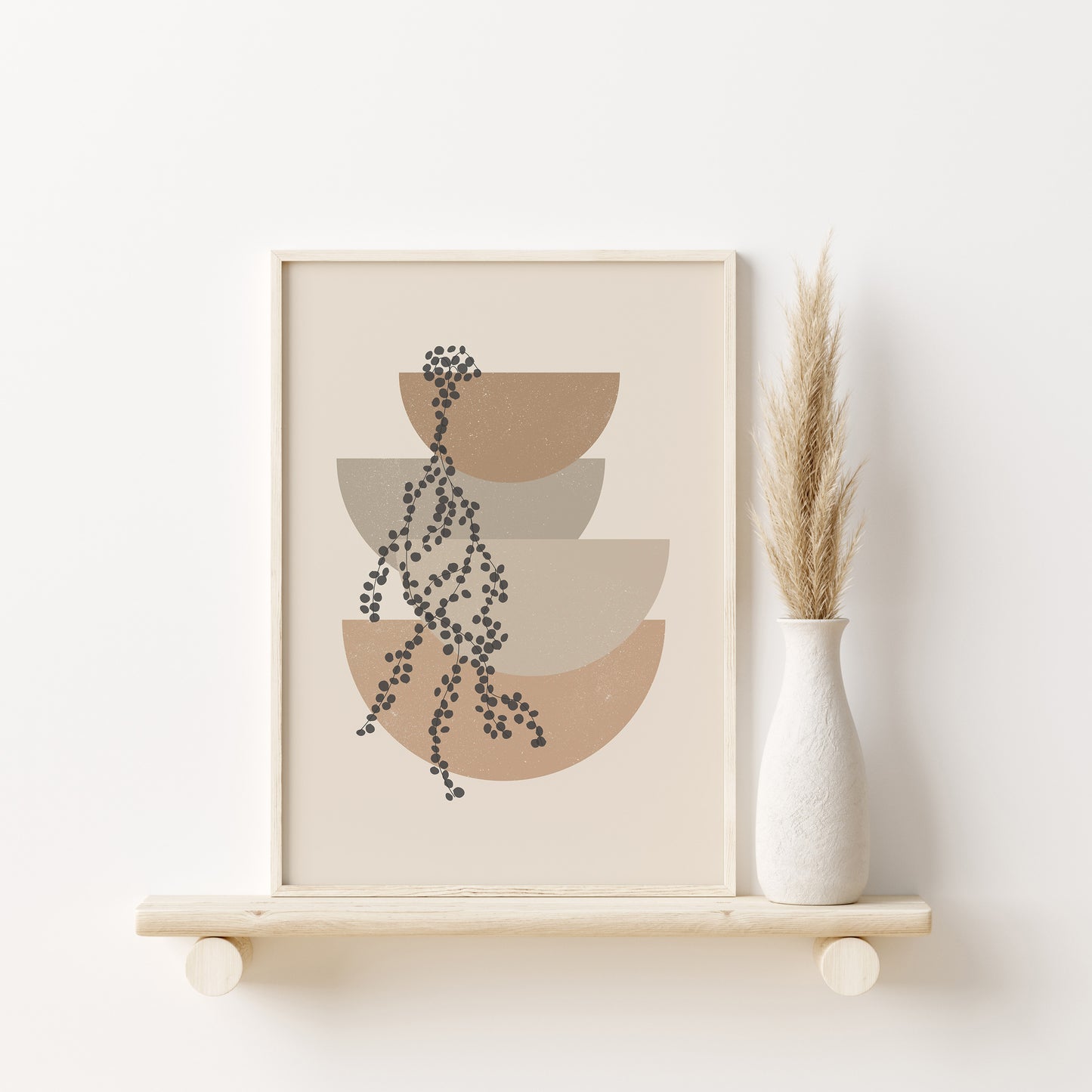 Boho Line Art Wall Decor Set, 3 Pieces of Neutral Art Prints