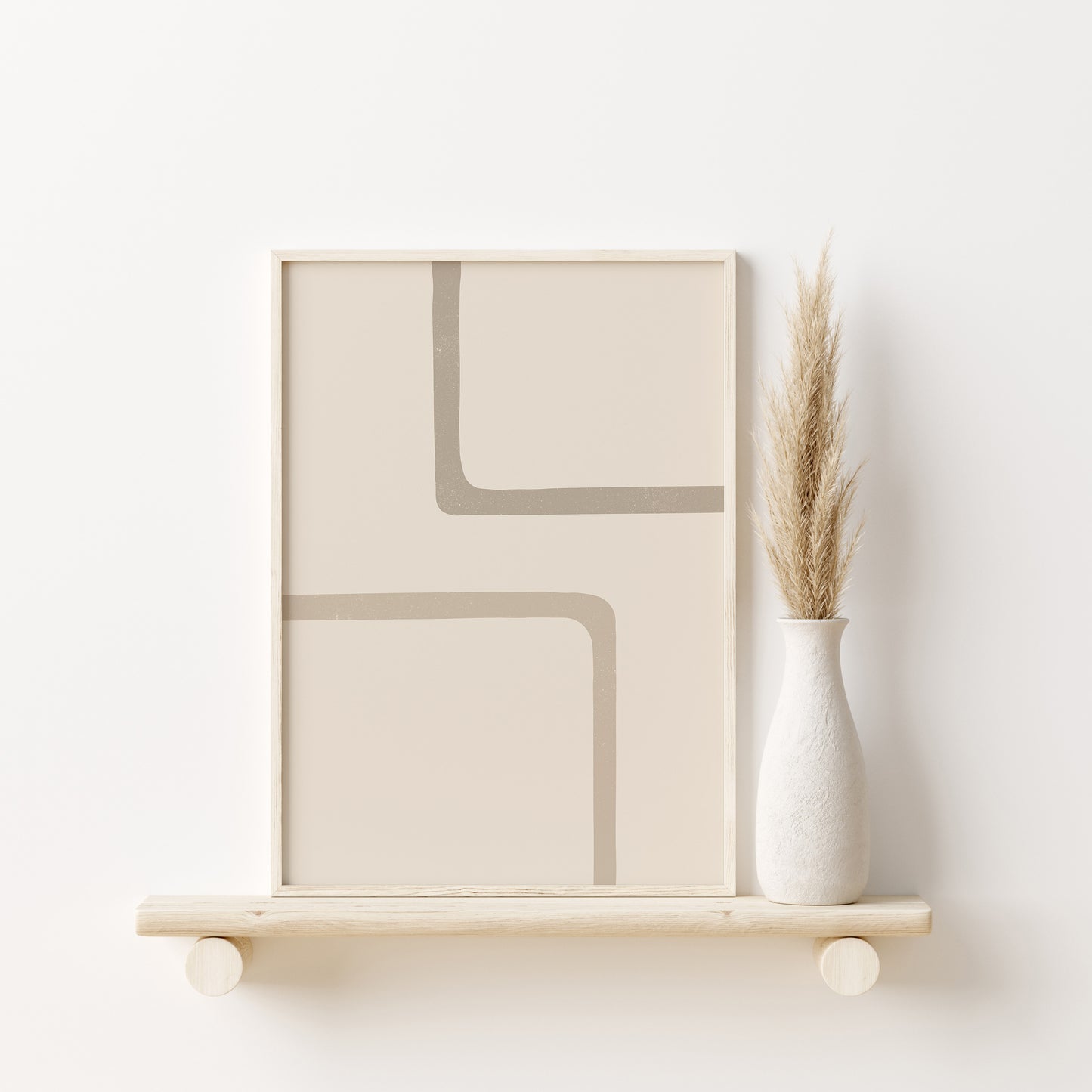 Boho Line Art Wall Decor Set, 3 Pieces of Neutral Art Prints