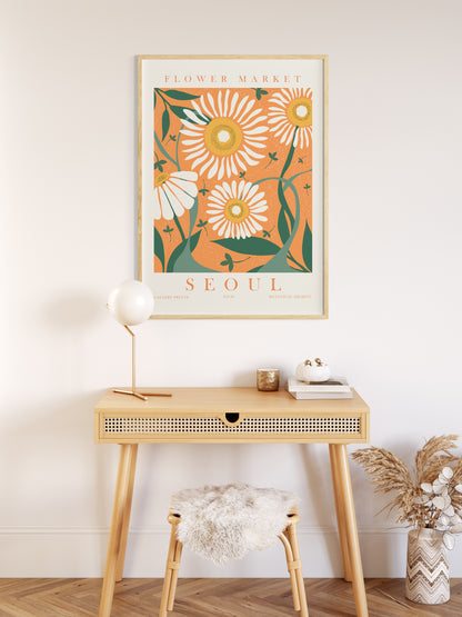 Flower Market Set of 6 Wall Art, Digital Download Floral Poster Set