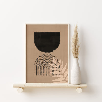 Boho Abstract Wall Art Set, 3 Pieces of Bohemian Digital Download Posters