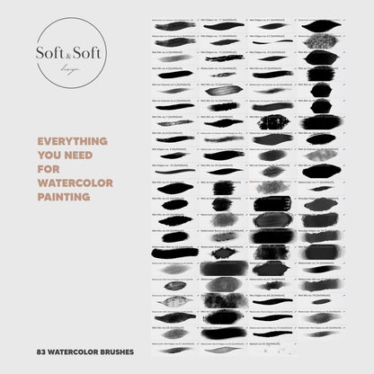 Procreate Watercolor Brush Set, Procrate Painting Kit wit Color Palletes & Watercolor Papers