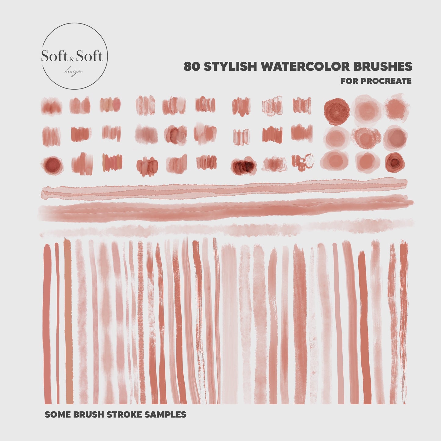 Procreate Watercolor Brush Set, Procrate Painting Kit wit Color Palletes & Watercolor Papers